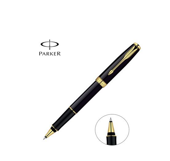 Caneta Parker Sonnet - Laca Preta Brilhante